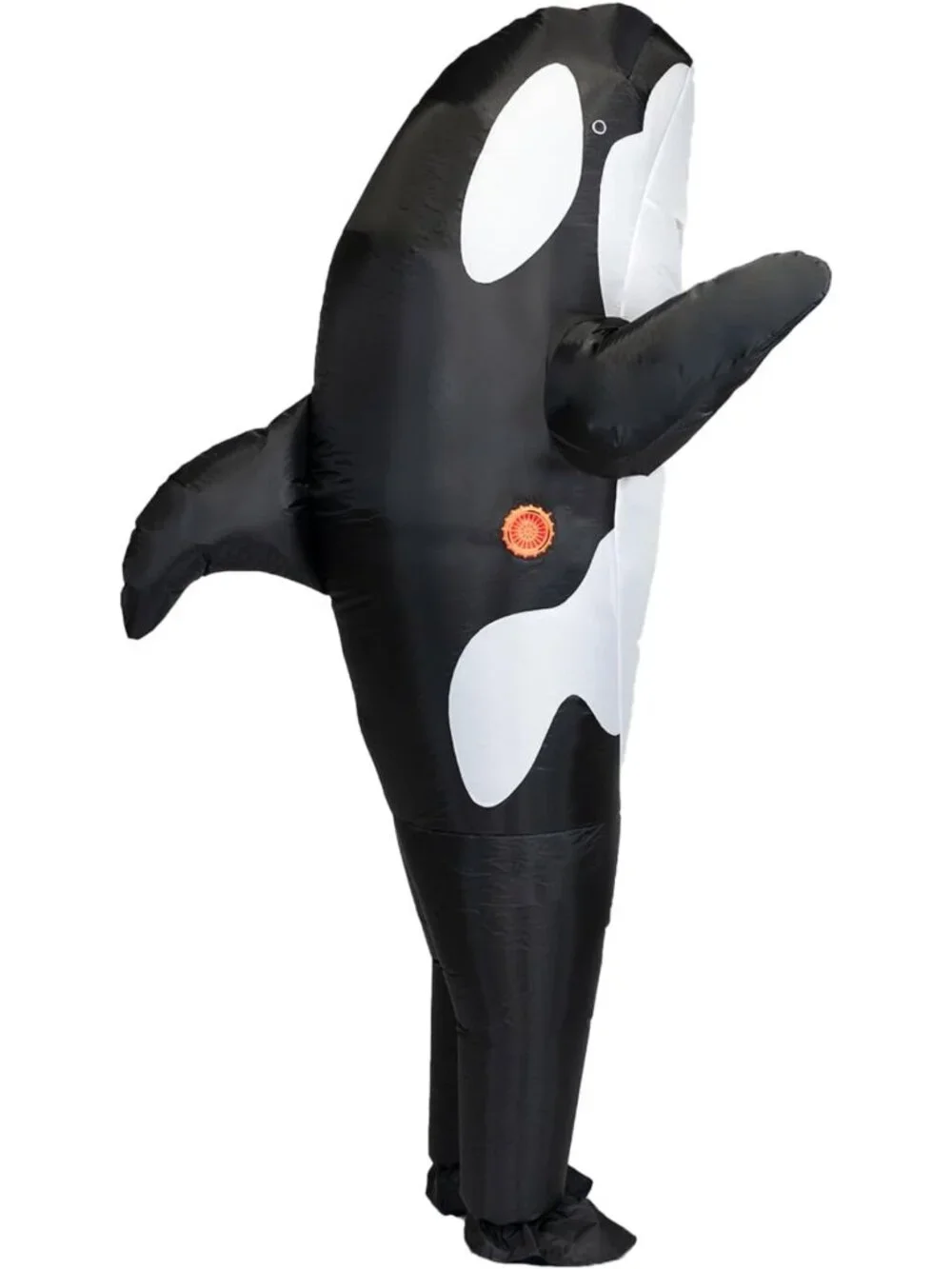 Inflatable Killer Whale Costume - Fun Air Blow-Up Orca Suit for Adults Halloween